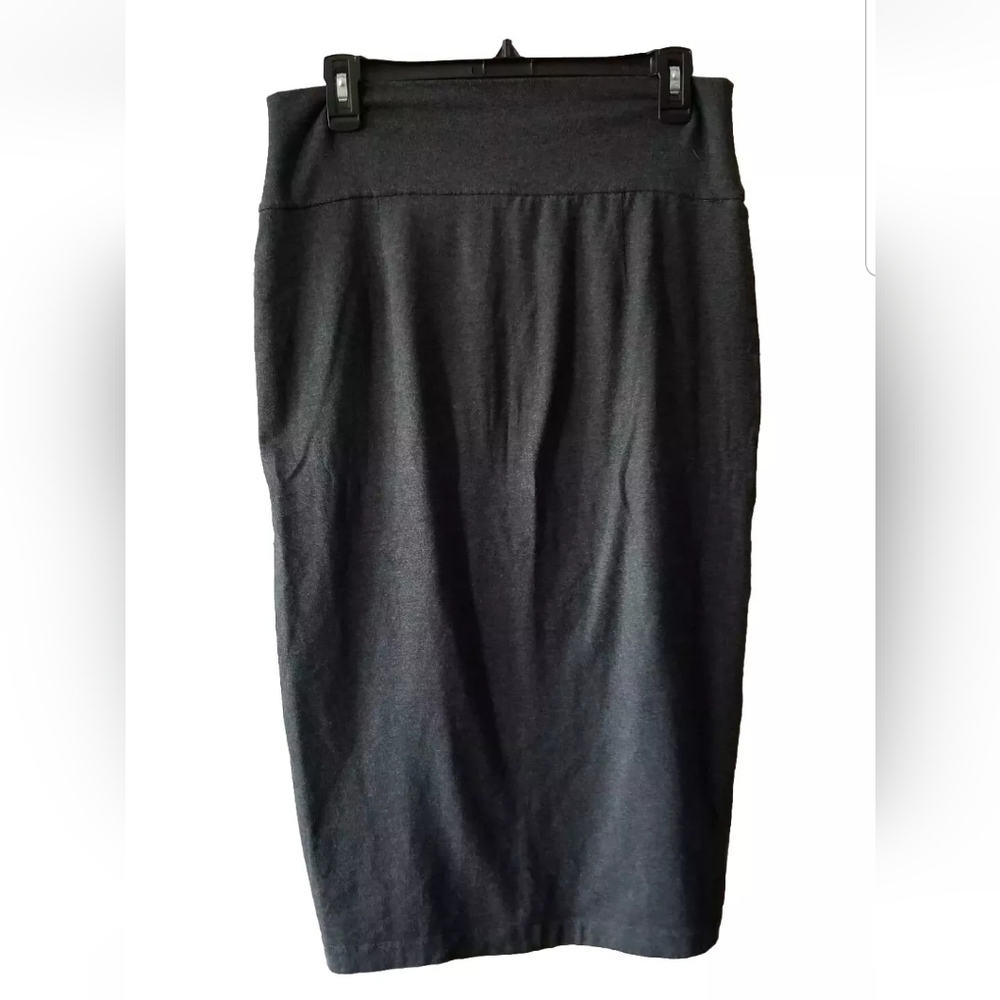 Eileen Fisher Cozy Tencel Stretch Jersey Fold-over Skirt Sz Small S grey